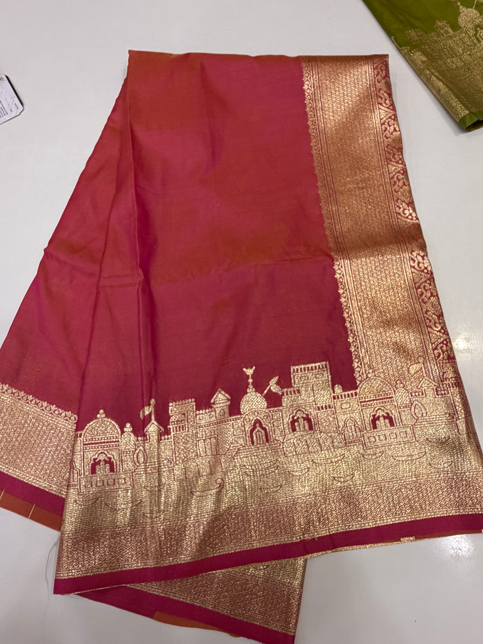 Banarasi ghat (firta orange colour )