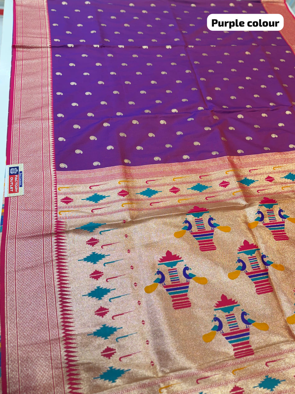 Maharashtra Paithani (purple colour )