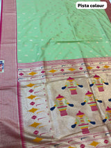 Maharashtra Paithani ( pista colour )