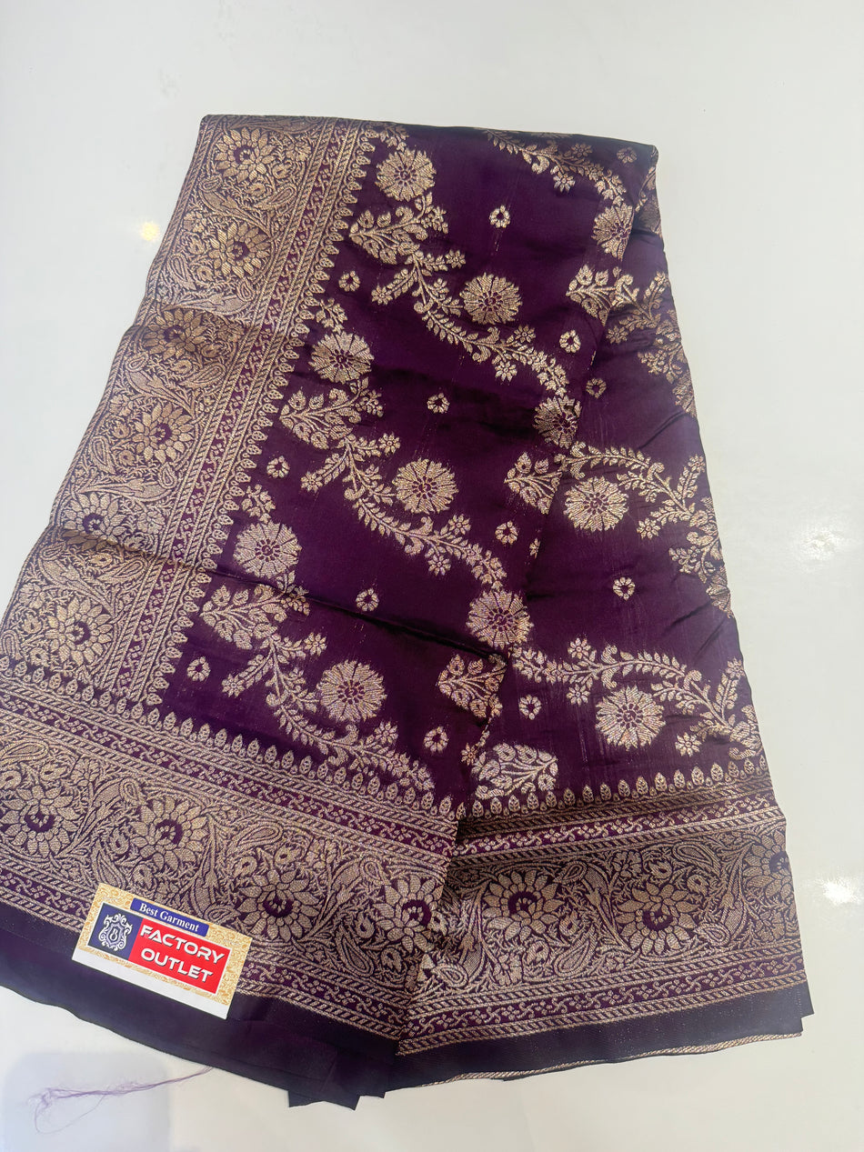 Jahlar saree ( wine colour )