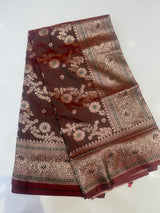 Jahlar saree ( anjari colour )