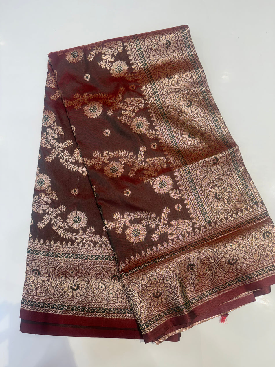 Jahlar saree ( anjari colour )
