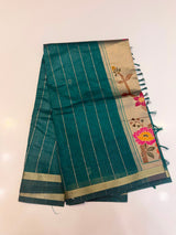 New jamdhani saree ( Morepanki colour )