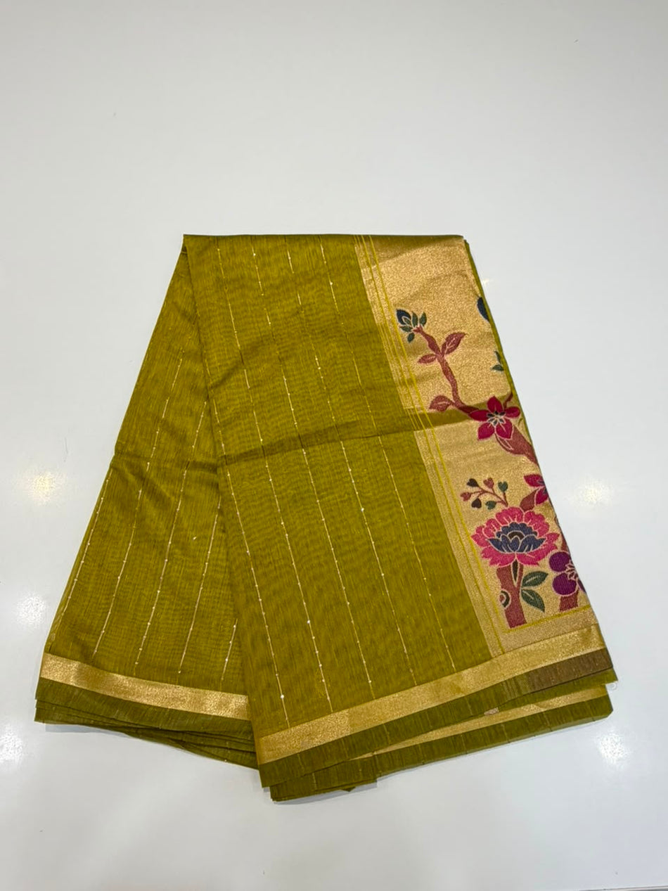New jamdhani ( popti/parrot colour )
