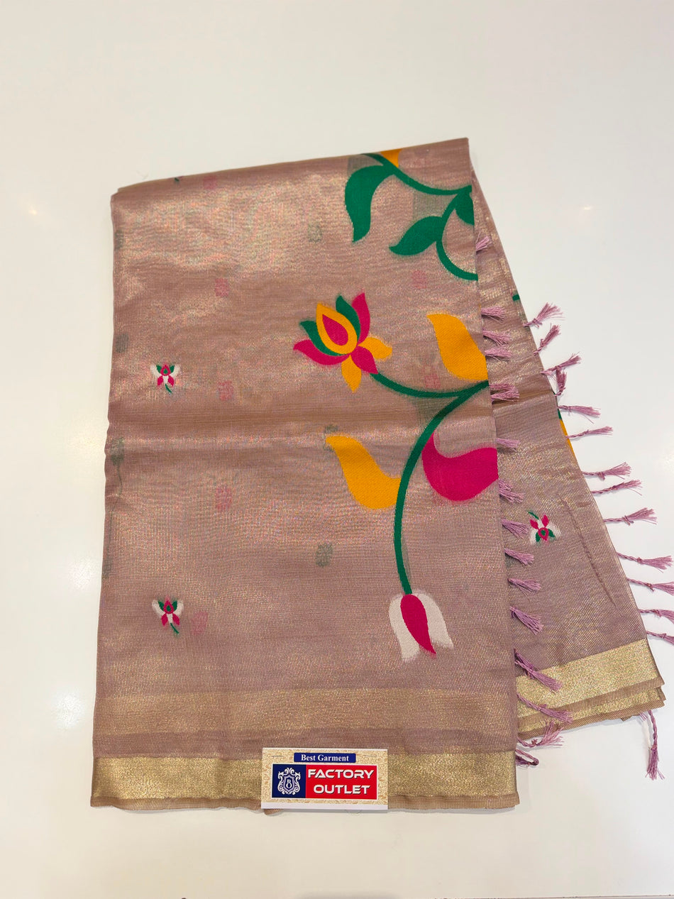Jamdanj tissue ( light levender colour )