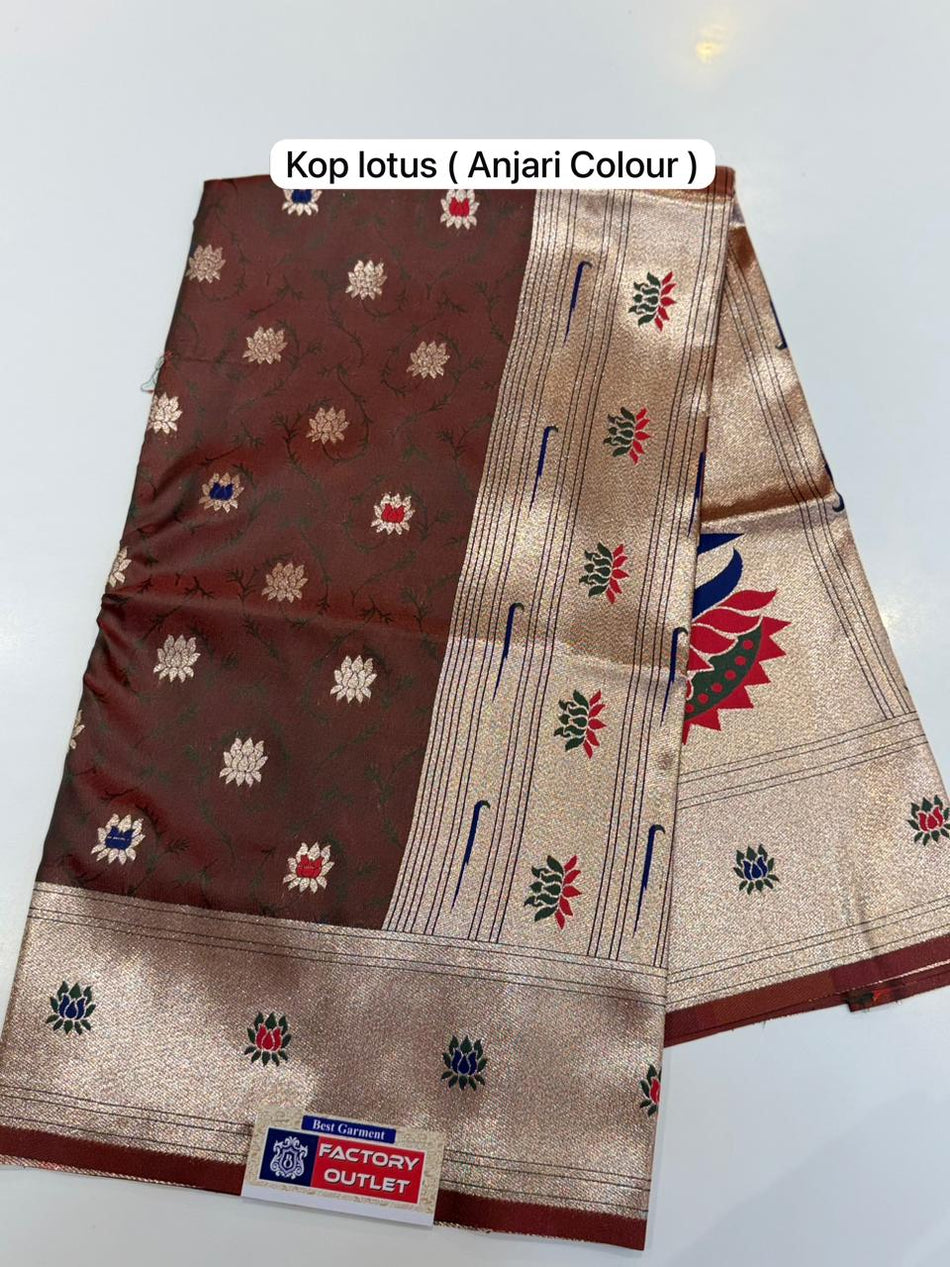 KOP LOTUS PAITHANI SAREE (COLOUR : ANJARI)