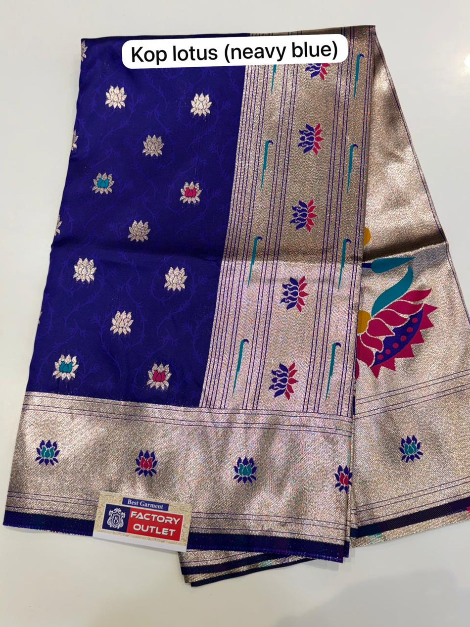 KOP LOTUS PAITHANI SAREE (COLOUR : HEAVY BLUE)