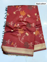 KOLKATA DESIGNER COTTON SAREE (COLOUR : RED)
