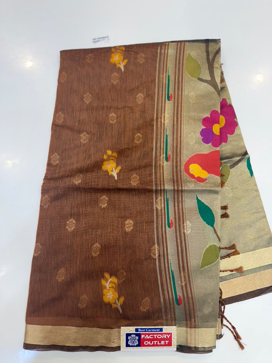 MEENA JAMDHANI SAREE (COLOUR : LIGHT CHOCKLET)