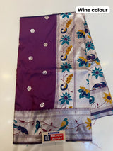 MORE POPAT PAITHANI SAREE (COLOUR : WINE)