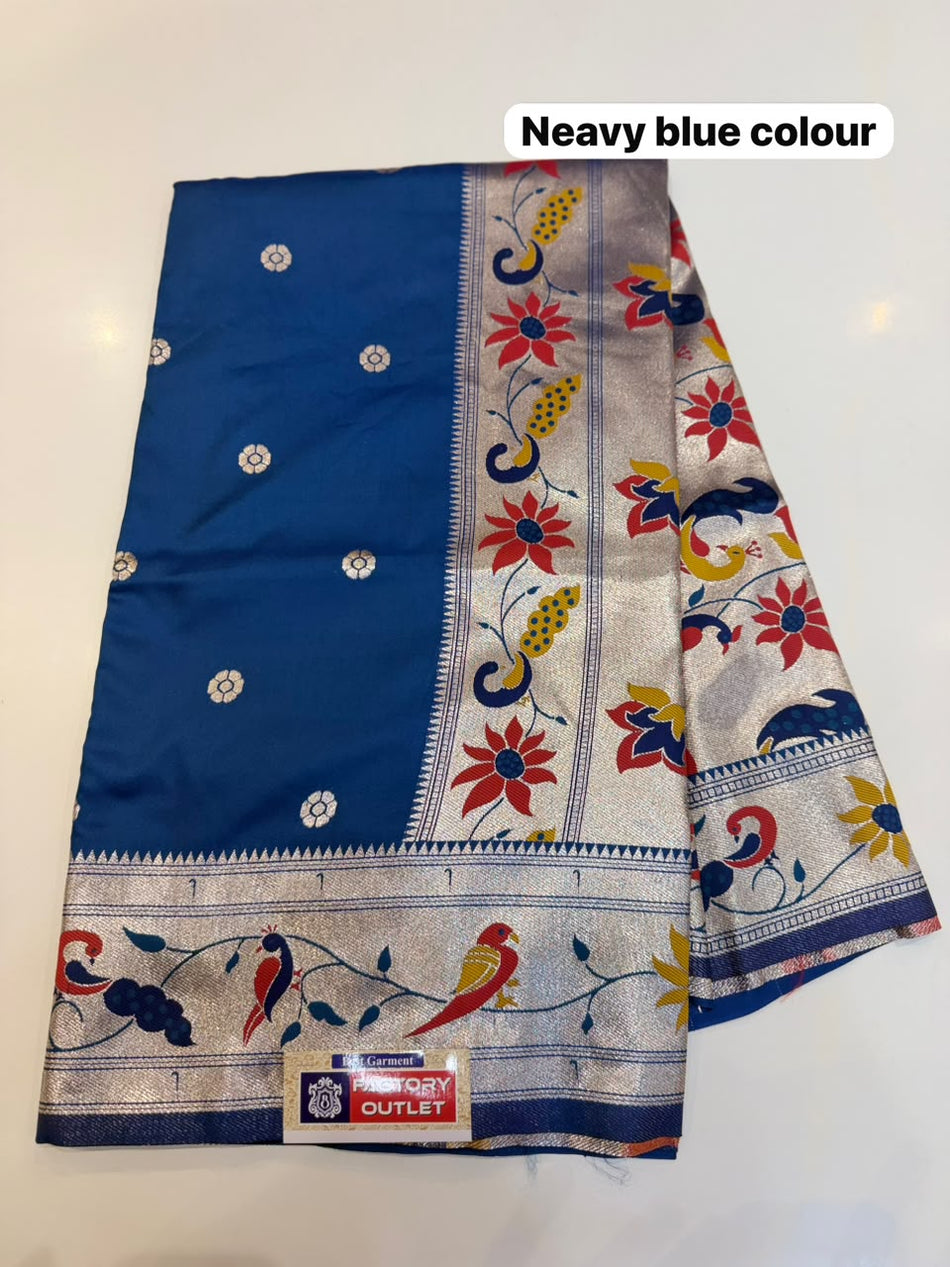 MORE POPAT PAITHANI SAREE (COLOUR : NEAVY BLUE)