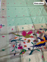 BAMBOO PAITHANI SAREE (COLOUR : PISTA)