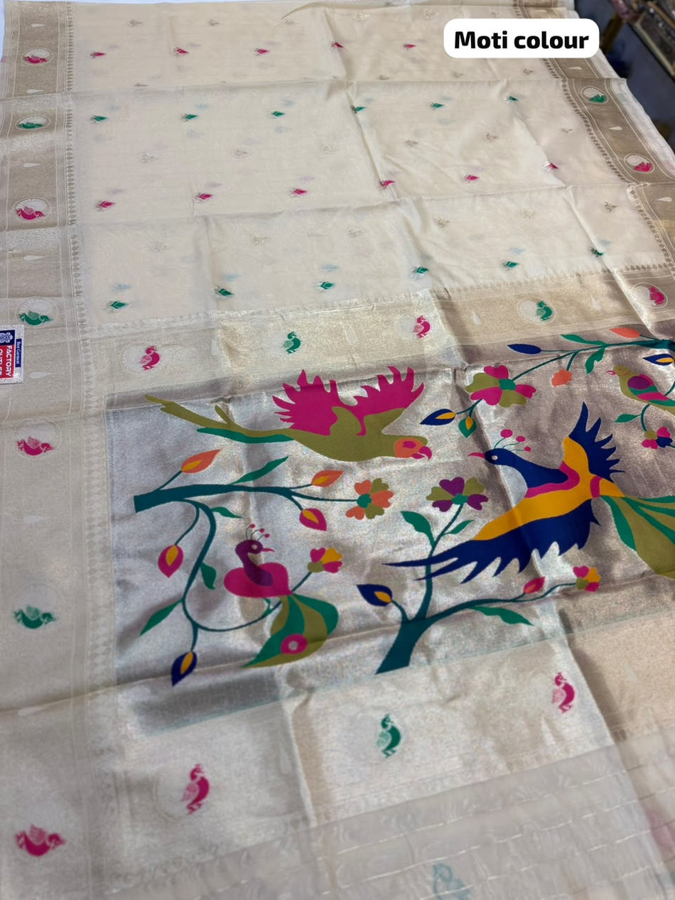 BAMBOO PAITHANI SAREE (COLOUR : MOTI)