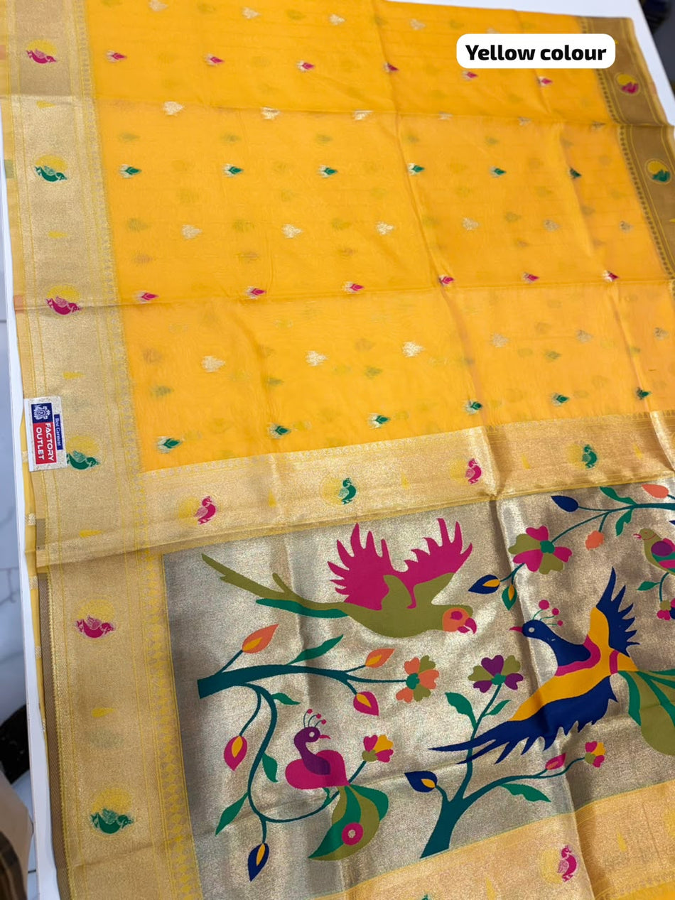 BAMBOO PAITHANI SAREE (COLOUR : YELLOW)