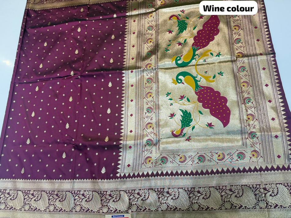 NEW MORE PAITHANI SAREE (COLOUR : WINE)