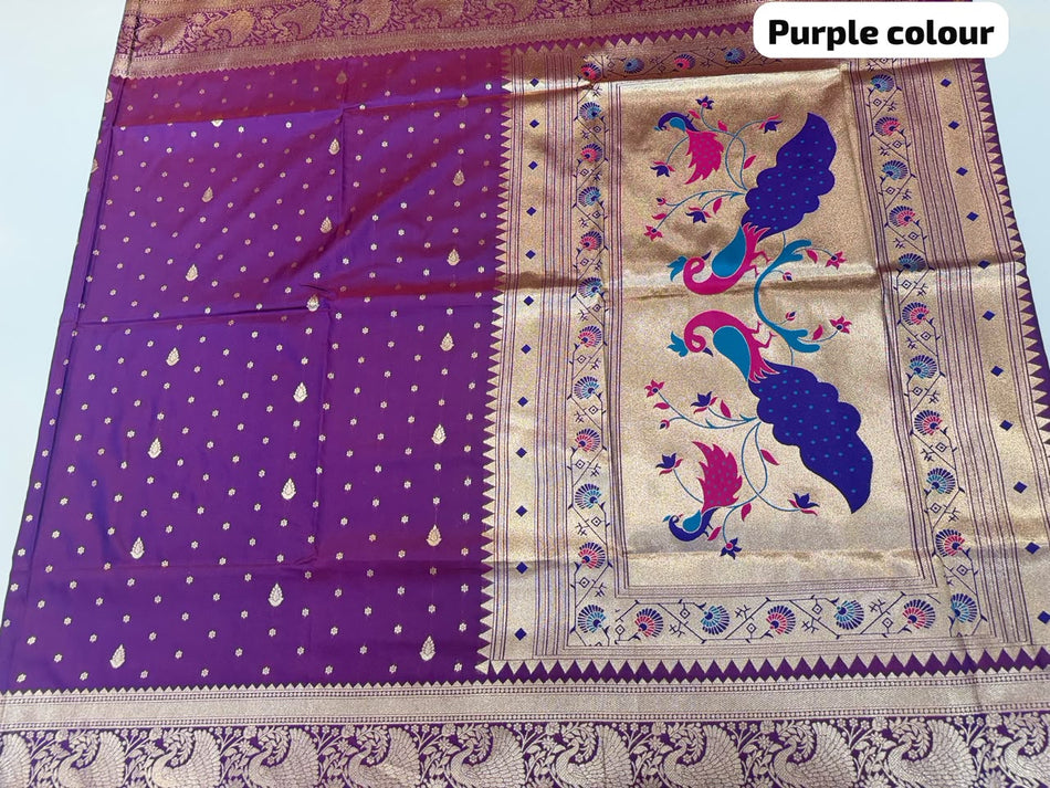 NEW MORE PAITHANI SAREE (COLOUR : PURPLE)