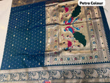 NEW MORE PAITHANI SAREE (COLOUR : PETRO)