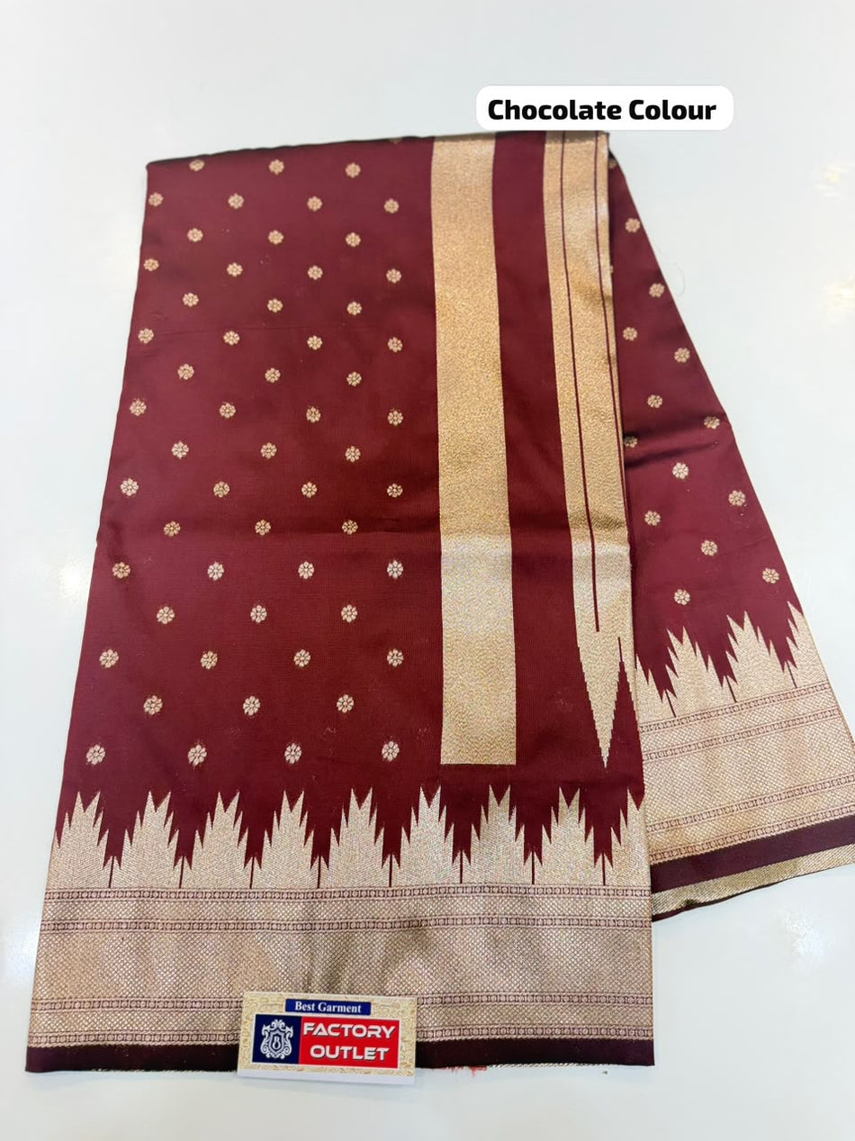 IRKAL SILK SAREE (COLOUR : CHOCOLATE)