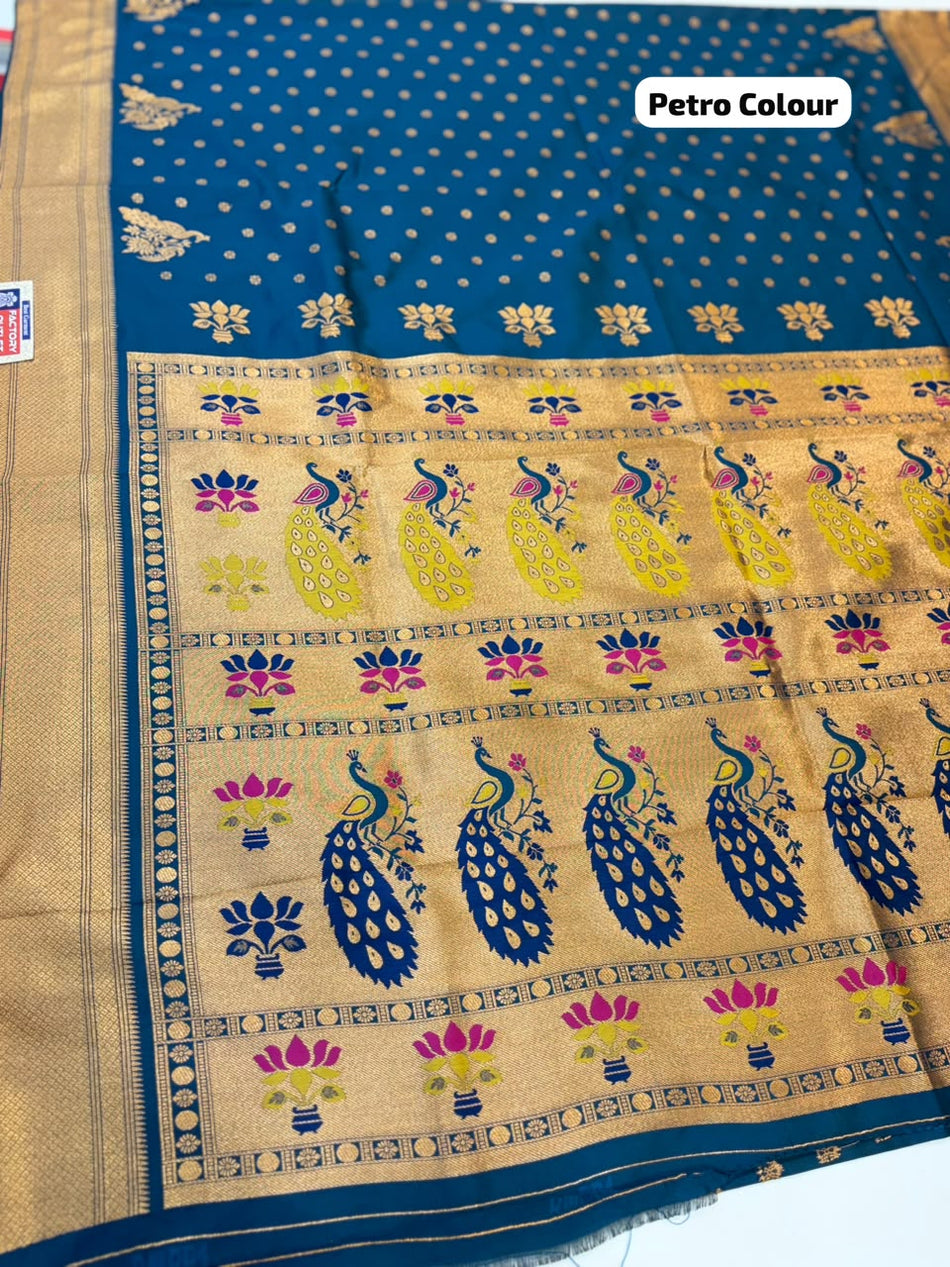 DESIGNER KALANJALI SAREE (COLOUR : PETRO)