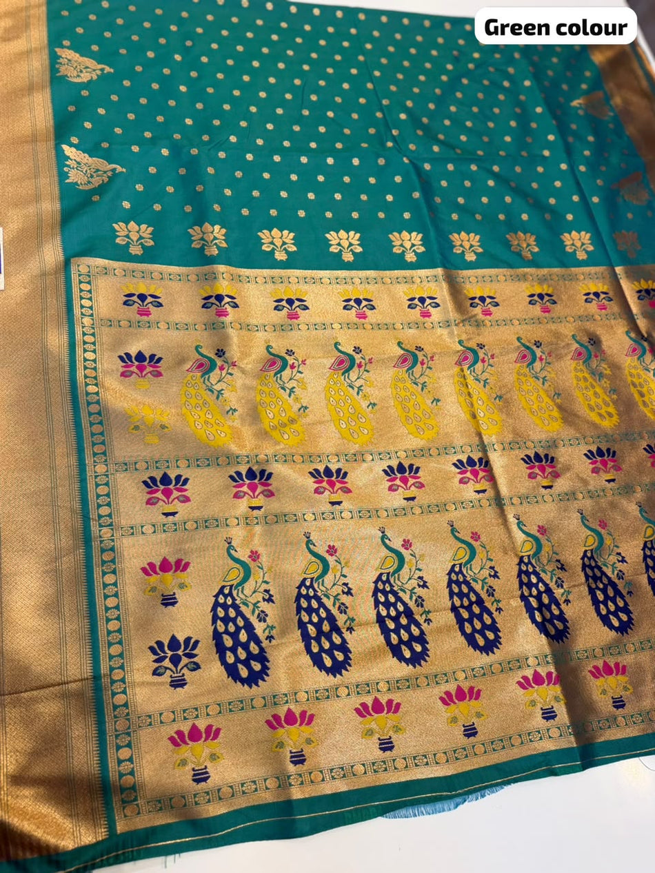 DESIGNER KALANJALI SAREE (COLOUR : GREEN)
