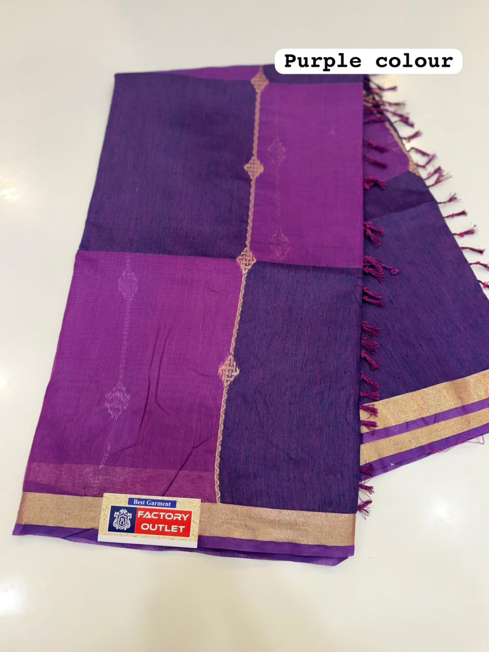TWO TONE MAHESHWARI SAREE (COLOUR : PURPLE)