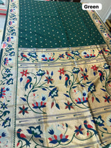 RAJHANS PAITHANI SAREE (COLOUR : GREEN)
