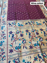 RAJHANS PAITHANI SAREE (COLOUR : WINE)