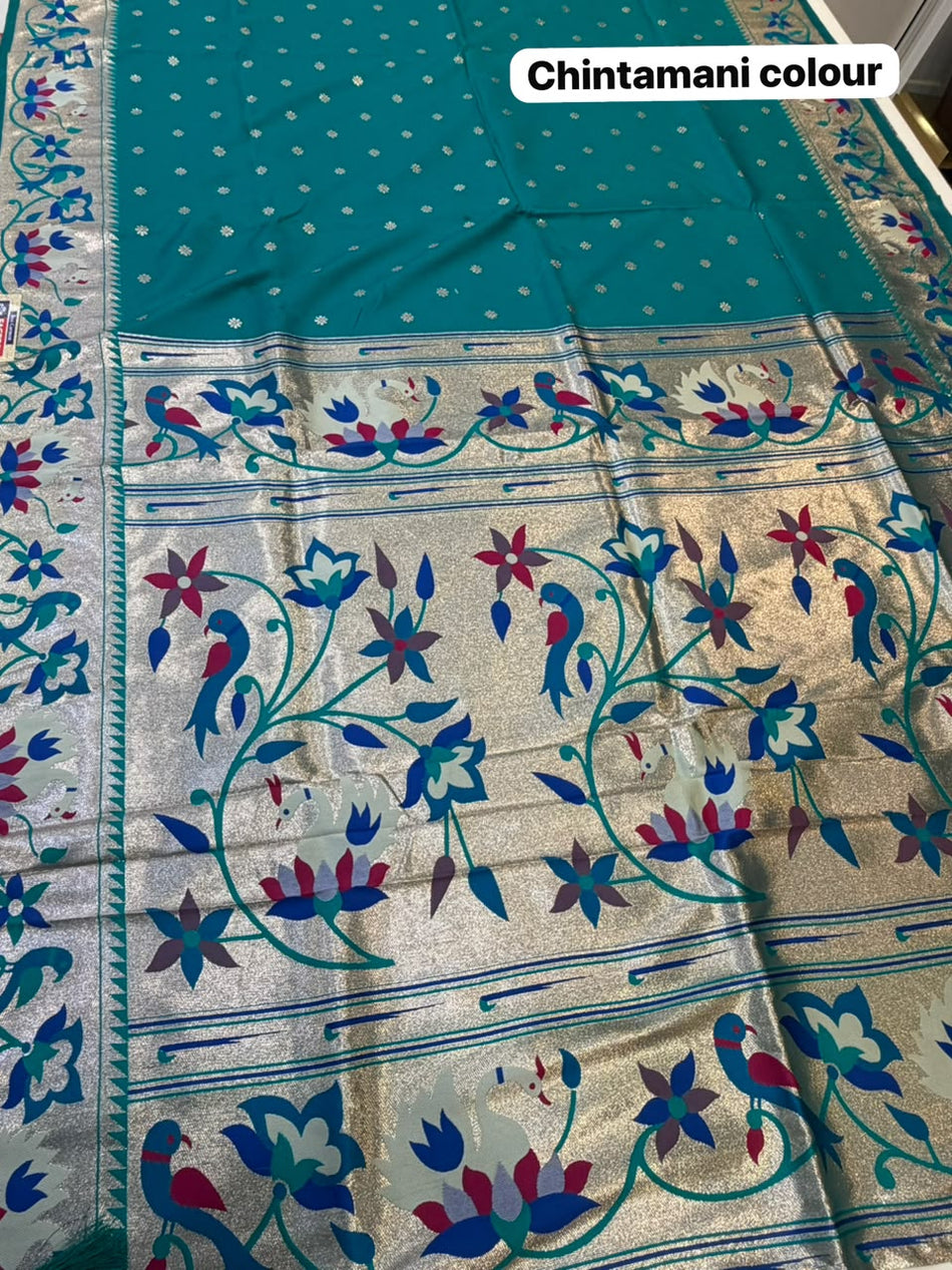 RAJHANS PAITHANI SAREE (COLOUR : CHINTAMANI)