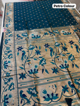 RAJHANS PAITHANI SAREE (COLOUR : PETRO)