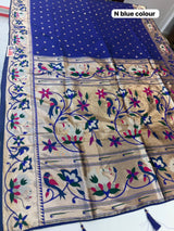 RAJHANS PAITHANI SAREE (COLOUR : N BLUE)