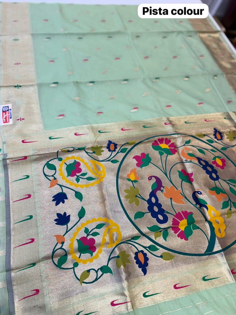 MORE BAMBOO SAREE (COLOUR : PISTA)
